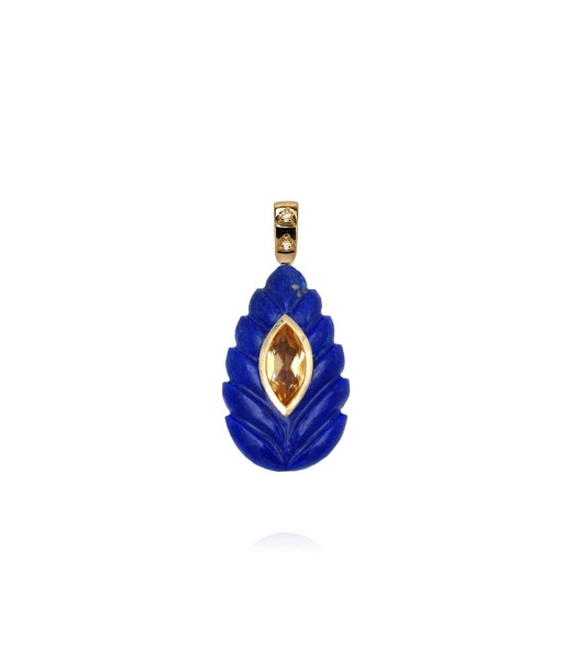 Lapis Flame Pendant Dans la société mordern