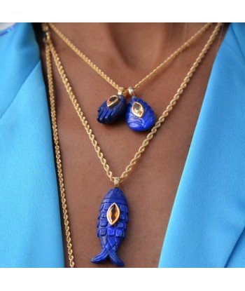 Lapis Flame Pendant Dans la société mordern