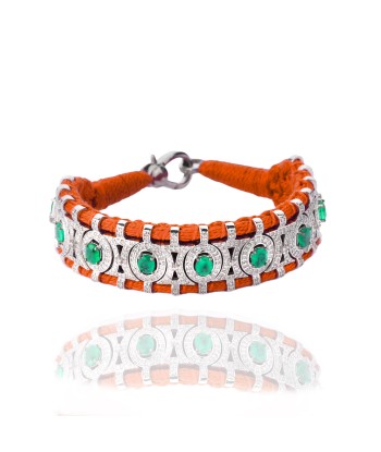 Sao Paulo Orange and Emeralds bracelet 2023