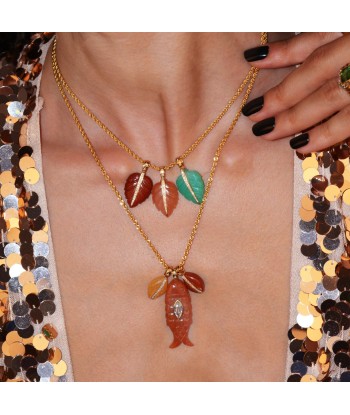 Carnelian Petal Pendant pas chere