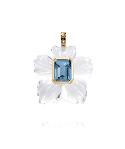 Crystal Flower Pendant - Topaz Comparez plus de prix