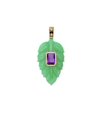 Chrysoprase Leaf Pendant Pour