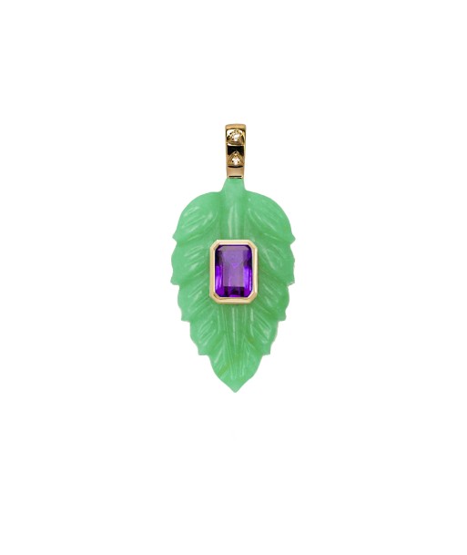 Chrysoprase Leaf Pendant Pour