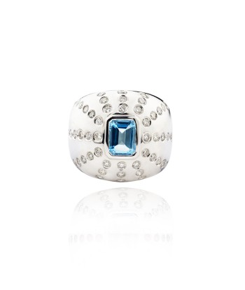 Marteen Silver Ring - Topaz Amélioration de cerveau avec