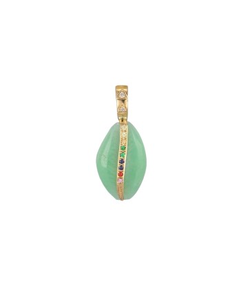 Caurie Chrysoprase rainbow pendant rembourrage situé sous