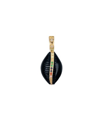 Onyx rainbow cowrie pendant en linge