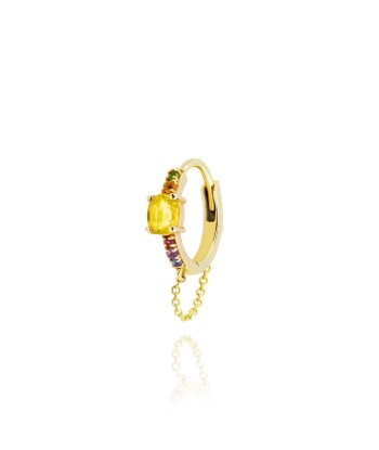 Yellow sapphire mooshette earring hantent personnes