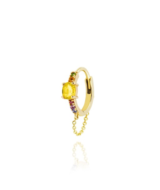 Yellow sapphire mooshette earring hantent personnes