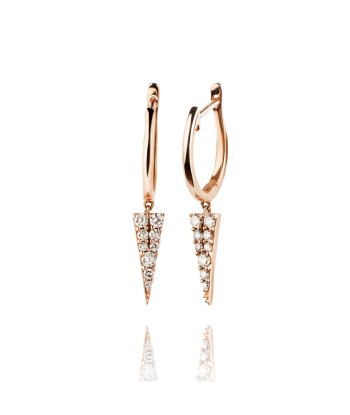 Pink gold spike earrings sur le site 