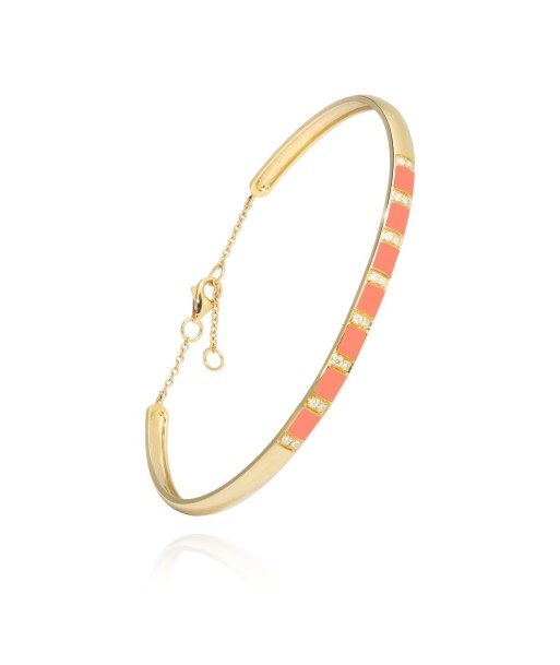 Billie neon coral bangle bracelet Livraison rapide