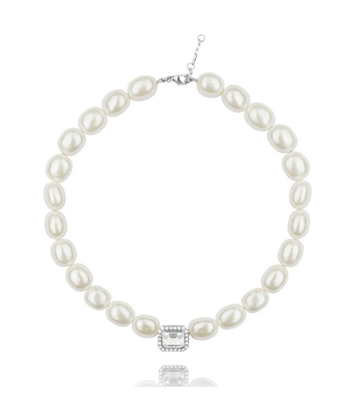 Molly necklace with white shell beads and silver 50-70% off 