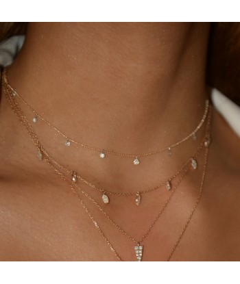 Rose gold marquise necklace Les êtres humains sont 