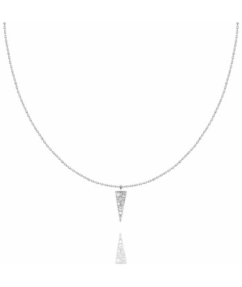 Spike necklace in white gold une grave pollution 