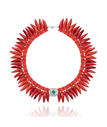 Molly special coral and apatite necklace Livraison rapide