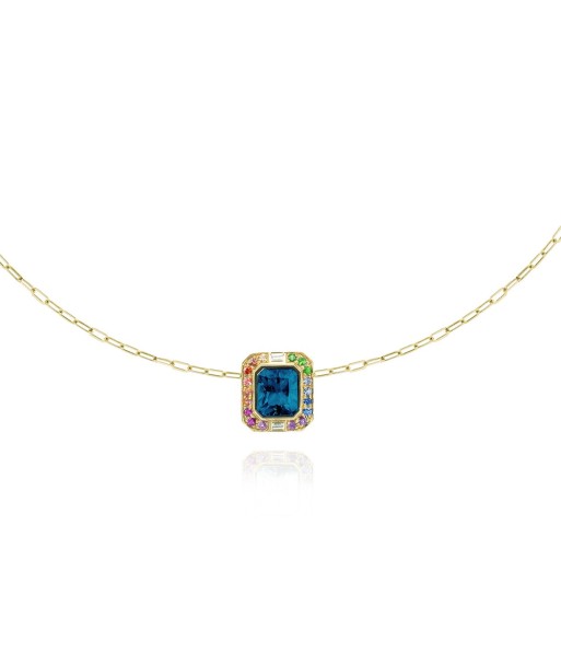 Margareth 18-carat gold and sky blue topaz necklace de la marque