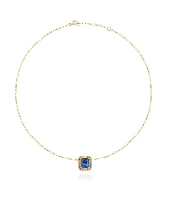 Margareth 18-carat gold and sky blue topaz necklace de la marque