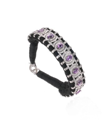 Sao Paulo Black and Amethysts bracelet les ctes