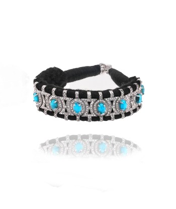 Sao Paulo Black and Turquoises bracelet pas cher