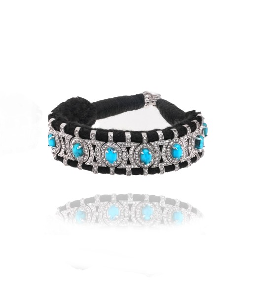 Sao Paulo Black and Turquoises bracelet pas cher