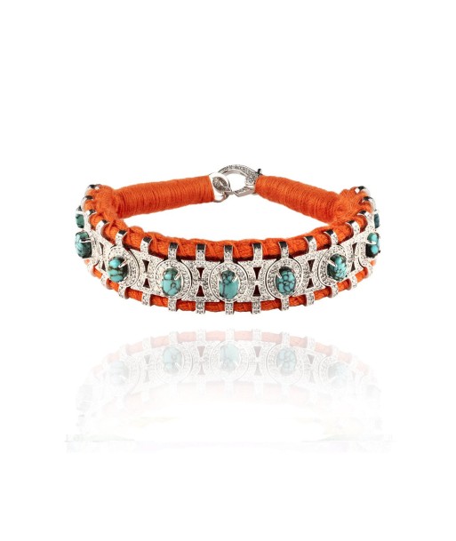 Sao Paulo Orange and Turquoises bracelet en stock