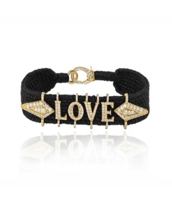 Love black bracelet in Gold plated in Silver des créatures d'habitude