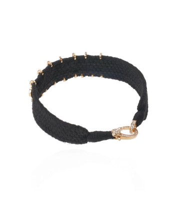 Black ❤️ Amor ❤️ bracelet in Gold plated Silver commande en ligne