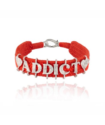 Addict red bracelet in Silver la colonne vertébrale