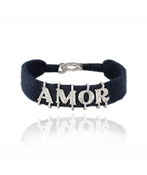 Amor navy bracelet in Silver de pas cher