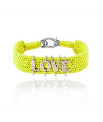 Love Neon Yellow bracelet in Silver Les magasins à Paris et en Île-de-France