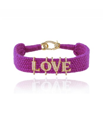 Love Purple bracelet in Gold plated Silver offre 