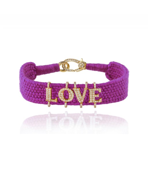 Love Purple bracelet in Gold plated Silver offre 