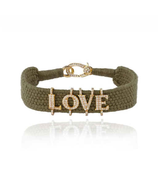 Love Khaki bracelet in Gold plated Silver Découvrez la collection