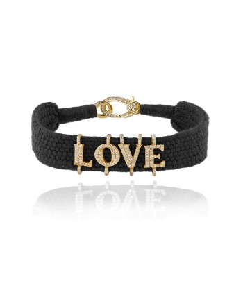 Love Black bracelet in Gold plated Silver JUSQU'A -70%! 