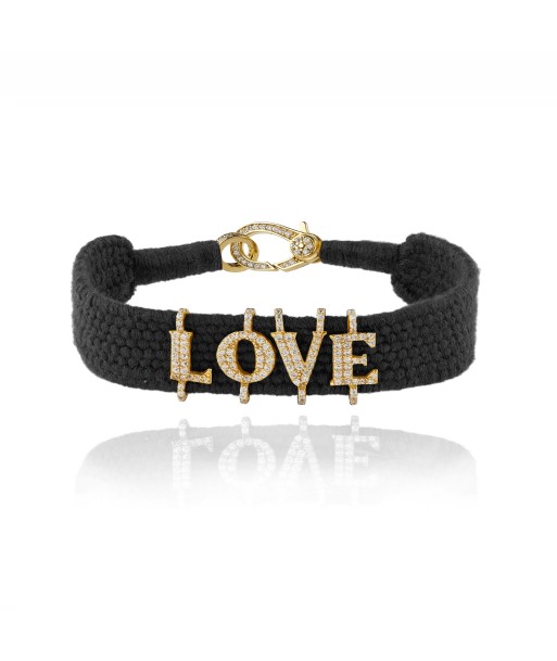 Love Black bracelet in Gold plated Silver JUSQU'A -70%! 