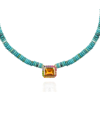 Molly necklace with turquoise and gold beads 50% de réduction en Octobre 2024