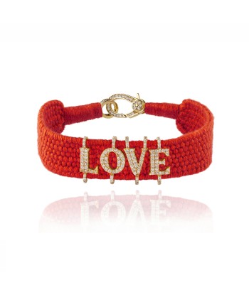 Love Red bracelet in Gold plated Silver Livraison rapide