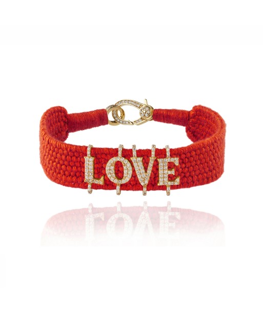 Love Red bracelet in Gold plated Silver Livraison rapide