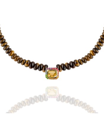 Molly necklace in Amazonite stone, 14k gold, crystal and multi-colored stones 50% de réduction en Octobre 2024