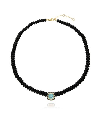 Stella onyx necklace and black enamel est présent 