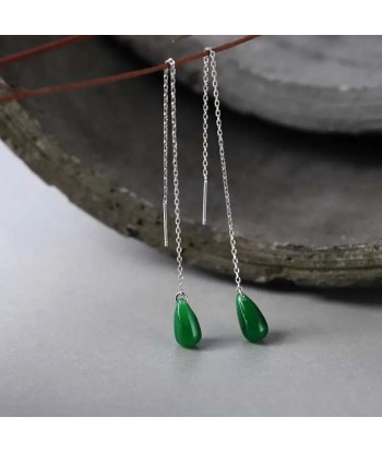 Boucles d'oreilles "Ambition" en Jade Fin de série