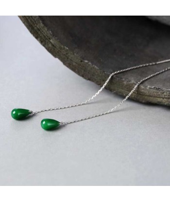 Boucles d'oreilles "Ambition" en Jade Fin de série