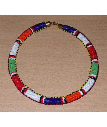 Collier africain tubulaire tribal Massai destockage