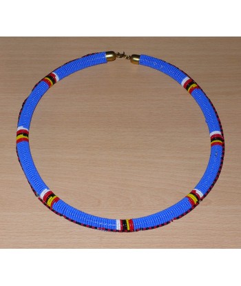 Collier Massai tubulaire bleu du meilleur 