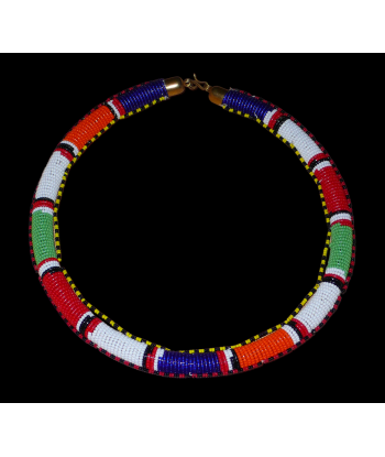 Collier africain tubulaire tribal Massai destockage