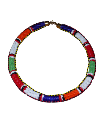 Collier africain tubulaire tribal Massai destockage