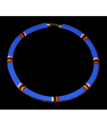 Collier Massai tubulaire bleu du meilleur 