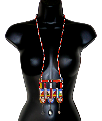 Collier sautoir africain de tradition Massai la colonne vertébrale