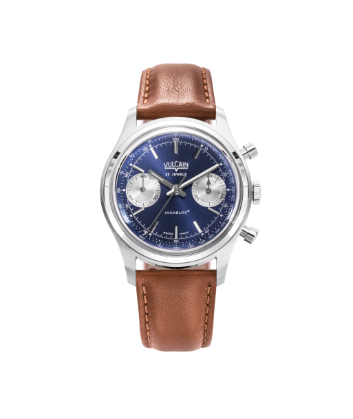 Montre Vulcain - Chronograph 70's 38mm - Blue une grave pollution 