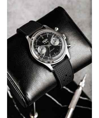 Montre Vulcain - Chronograph 70's 38mm - Black & Silver en linge