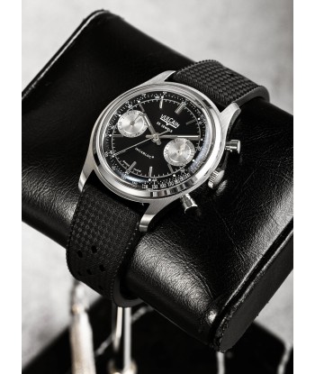 Montre Vulcain - Chronograph 70's 38mm - Black & Silver en linge